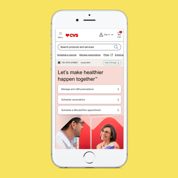 CVS Health MinuteClinic and pharmacy scheduling